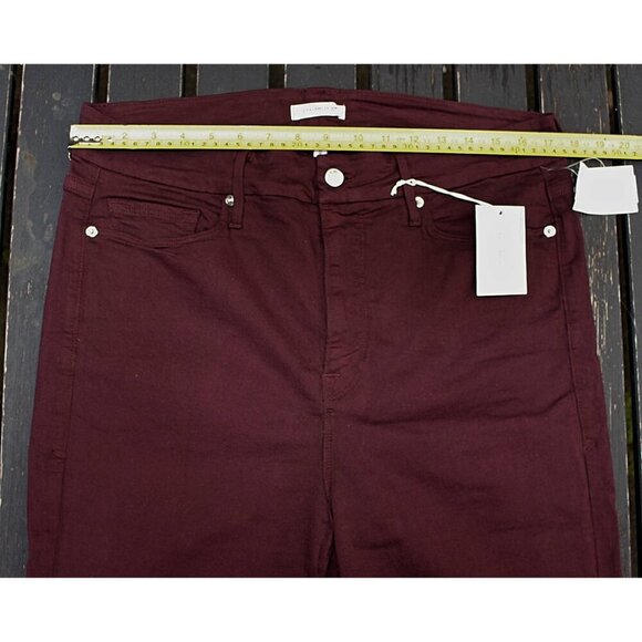 New w/Tags - sz 18 Plus - Good American Good Legs Slim Leg, STRETCH, Burgundy - Picture 5 of 9